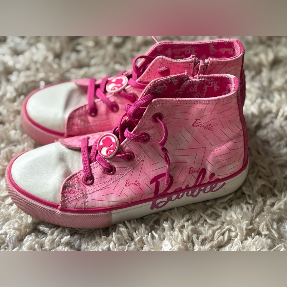 Barbie Pink High-Top Kids Shoes Girls 3Y